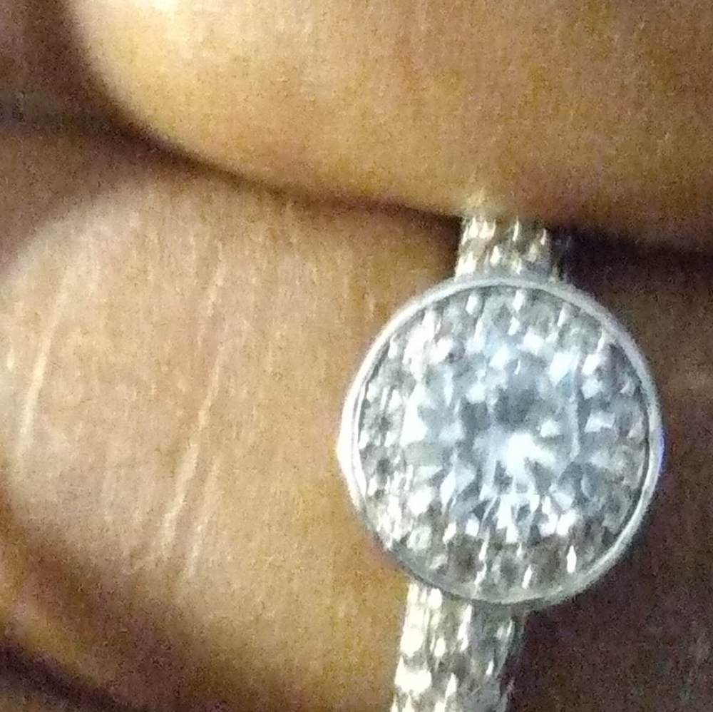 1 1/2 carat sterling silver Cz ring